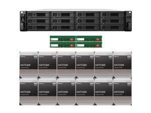 Synology RS3621xs+ RackStation with 64GB RAM and 96TB (12 x 8TB) of HAT5300 Synology Enterprise Drives Fully Assembled and Tested By CustomTechSales Synology RS3621xs+ RackStation with 64GB RAM and 96TB (12 x 8TB) of HAT5300 Synology Enterprise Drives Fully Assembled and Tested By CustomTechSales