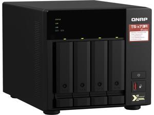 QNAP TS-473A Quad Core 2.2Ghz 4-Bay NAS with 8GB RAM and 500GB (2 x 250GB) NVME CACHE and 64TB (4 x 16TB) of Seagate Ironwolf PRO NAS Drives Fully Assembled and Tested By CustomTechSales