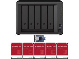 Synology DS1522+ 2.6 to 3.1 GHz Dual-Core 5-Bay NAS, 8GB RAM, 10GbE Adapter, 20TB (5 x 4TB) of Western Digital Red Plus Drives Fully Assembled and Tested By CustomTechSales