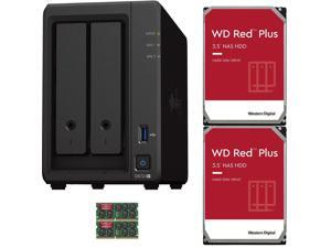 Synology DS723+ 2-Bay NAS, 16GB RAM, 16TB (2 x 8TB) of Western Digital Red Plus Drives Fully Assembled and Tested By CustomTechSales