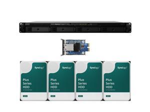 Synology RS422 4Bay NAS with 2GB RAM E10G22T1Mini 10GbE Adapter and 16TB 4 x 4TB of Synology Plus Series Drives Fully Assembled and Tested By CustomTechSales