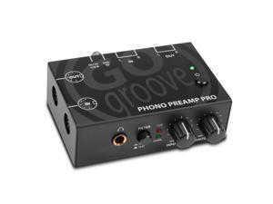 GOgroove Phono Preamp Pro Preamplifier with RCA Input / Output , DIN Connection , RIAA Equalization , 12V AC Adapter - Compatible with Vinyl Record Players , Turntables , Stereos , DJ Mixers