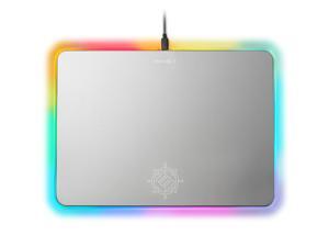 ENHANCE Metal LED Gaming Mouse Pad - Large Aluminum Alloy Surface with Multi-Color Transparent Edges , Non-Slip Rubber Grip , & Sleek Precision Tracking for eSports - Silver ENHANCE Metal LED Gaming Mouse Pad - Large Aluminum Alloy Surface with Multi-Color Transparent Edges , Non-Slip Rubber Grip , & Sleek Precision Tracking for eSports - Silver