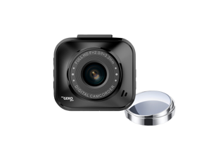 myGEKOgear - Orbit 122 - 1080P Dash Cam, G-Sensor, 8GB MicroSD Card and 2 Blindspot Mirrors Included