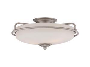 Quoizel Griffin Flush Mount, Antique Nickel - GF1617AN Quoizel Griffin Flush Mount, Antique Nickel - GF1617AN
