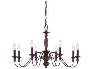 Quoizel 8 Light Holbrook Chandelier in Tuscan Brown - HK5008TC Quoizel 8 Light Holbrook Chandelier in Tuscan Brown - HK5008TC