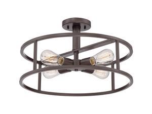 Quoizel New Harbor Semi-Flush Mount in Western Bronze - NHR1718WT Quoizel New Harbor Semi-Flush Mount in Western Bronze - NHR1718WT