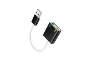 External USB Sound Card USB to Headphone Virtual 7.1 3D Stereo USB Audio Adapter Sound Card for Mac OS X Windows