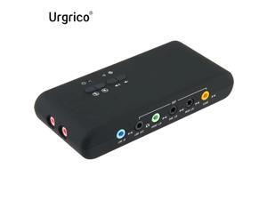 Urgrico external Sound Card with SPDIF & USB Extension Cable remoted wake-up studio record USB 7.1 Sound card for PC computer