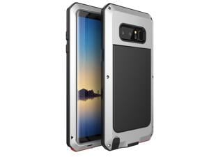 For Samsung Galaxy NOTE8 Case Luxury Doom Armor Dirt Shock Metal Phone Cases For Samsung Galaxy NOTE 8 Case(Silver)