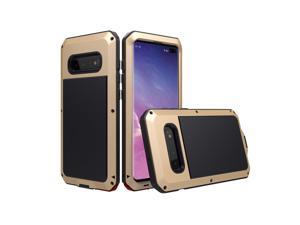 For Samsung Galaxy S10 plus Case Luxury Doom Armor Dirt Shock Metal Phone Cases For Samsung Galaxy S10+ Case(Gold)
