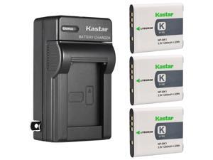 Kastar 3Pack Battery and AC Wall Charger Replacement for Sony NPBK1 NPFK1 Battery Sony BCCSK Charger Sony Cybershot DSCW180 Cybershot DSCW190 Cybershot DSCW370 Cameras