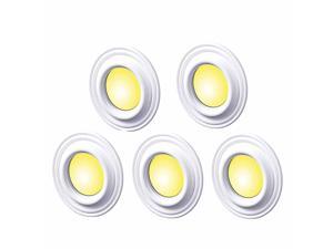 5 Spot Light Trim Medallions White Urethane 4" ID Set of 5 | Renovator's Supply 5 Spot Light Trim Medallions White Urethane 4" ID Set of 5 | Renovator's Supply