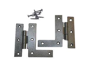 Pair Left and Right H-L Wrought Iron Cabinet Hinge 3 1/2" H, 3/8" Offset Pair Left and Right H-L Wrought Iron Cabinet Hinge 3 1/2" H, 3/8" Offset