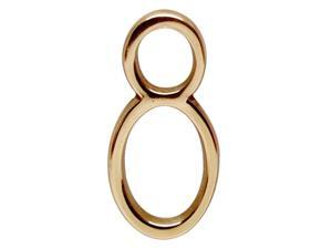 Bright Solid Brass 3 Address House Number 8 Pin Mount | Renovators Supply Bright Solid Brass 3 Address House Number 8 Pin Mount | Renovators Supply