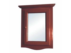 Cherry Wooden Corner Medicine Cabinet with Mirror Wall Mount Bathroom Storage 27" x 20" Double Shelf Cabinet Pre-Assembled Recessed Door with Hardware Renovators Supply Manufacturing