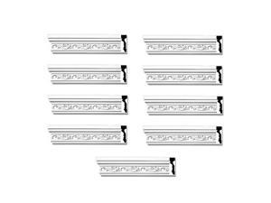 Crown Molding White Urethane 4 1/2" H Savannah Ornate Pack of 9 Crown Molding White Urethane 4 1/2" H Savannah Ornate Pack of 9