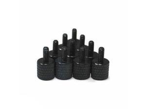 Black Anodized Aluminum Thumb Screws, 10pcs, 6-32 Thread, For PC Case / Computer Black Anodized Aluminum Thumb Screws, 10pcs, 6-32 Thread, For PC Case / Computer