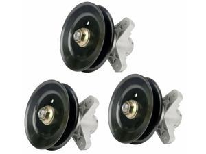 Three (3) Pack Erie Tools Lawn Mower Deck Spindle Assembly & Pulley for Cub Cadet® 618-04125 618-04126 I1050 LT SLT & RZT Zero Turn
