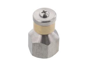 Erie Tools Rotating 3/8" Drain Cleaning Nozzle 13.5 Orifice 4000 PSI Stainless Steel for Sewer Pipe Water Jetter Erie Tools Rotating 3/8" Drain Cleaning Nozzle 13.5 Orifice 4000 PSI Stainless Steel for Sewer Pipe Water Jetter