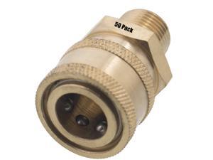 50 Erie Tools 3/8in. MPT Male Brass Socket Quick Connect Coupler 4000 PSI 10 GPM for Pressure Washer Nozzle Gun Hose Wand 50 Erie Tools 3/8in. MPT Male Brass Socket Quick Connect Coupler 4000 PSI 10 GPM for Pressure Washer Nozzle Gun Hose Wand