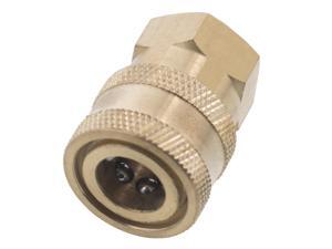 Erie Tools 1/4in. FPT Female Brass Socket Quick Connect Coupler 4000 PSI 10 GPM for Pressure Washer Nozzle Gun Hose Wand Erie Tools 1/4in. FPT Female Brass Socket Quick Connect Coupler 4000 PSI 10 GPM for Pressure Washer Nozzle Gun Hose Wand
