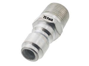 25 Erie Tools Pressure Washer 3/8in. Male NPT to Quick Connect Plug Zinc Plated Coupler High Temp 4000 PSI 10.5 GPM 25 Erie Tools Pressure Washer 3/8in. Male NPT to Quick Connect Plug Zinc Plated Coupler High Temp 4000 PSI 10.5 GPM