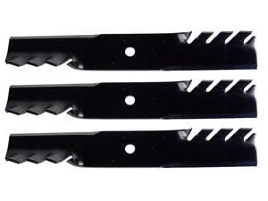 USA Mower Blades (3) MB061BP Toothed High-Lift for Ariens® 04920600 Husqvarna® 539101496 Length 16-1/4 in. Width 2-1/2 in. Thickness .204 in. Center Hole 5/8 in. 32 in. 48 in. Deck