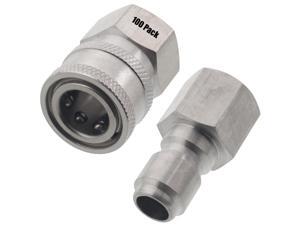100 Erie Tools Pressure Washer 3/8in. Female NPT Quick Connect Stainless Steel Socket Set and Plug High Temp 4000 PSI 10.5 GPM 100 Erie Tools Pressure Washer 3/8in. Female NPT Quick Connect Stainless Steel Socket Set and Plug High Temp 4000 PSI 10.5 GPM