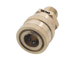 300 Erie Tools 1/4in. MPT Male Brass Socket Quick Connect Coupler 4000 PSI 10 GPM for Pressure Washer Nozzle Gun Hose Wand 300 Erie Tools 1/4in. MPT Male Brass Socket Quick Connect Coupler 4000 PSI 10 GPM for Pressure Washer Nozzle Gun Hose Wand