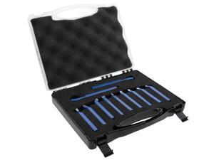 Erie Tools 11 Piece 5/16" Metal Lathe Cutter Set with Carbide Tipped for Turning, Boring, and Chamfering Erie Tools 11 Piece 5/16" Metal Lathe Cutter Set with Carbide Tipped for Turning, Boring, and Chamfering