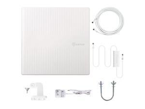 ANTOP Flat AT-413B Amplified 65 Miles Indoor/Outdoor Digital TV HDTV Antenna UHF VHF Signal reception High gain ANTOP Flat AT-413B Amplified 65 Miles Indoor/Outdoor Digital TV HDTV Antenna UHF VHF Signal reception High gain