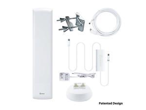 ANTOP AT-402B 60/70 Miles Amplified Outdoor/Indoor Digital TV HDTV Antenna High Gain Signal Reception UHF VHF ANTOP AT-402B 60/70 Miles Amplified Outdoor/Indoor Digital TV HDTV Antenna High Gain Signal Reception UHF VHF