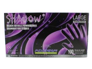 Adenna SHADOW Black Nitrile PF Exam Gloves SHD-Large