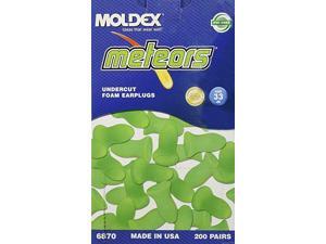 MOLDEX 6870 Meteors® Uncorded Ear Plugs, 33dB Rated, Contoured Shape, PK 200 MOLDEX 6870 Meteors® Uncorded Ear Plugs, 33dB Rated, Contoured Shape, PK 200