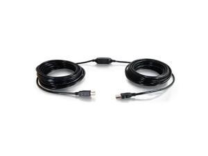 C2G 38988 USB Active Extension Cable - USB 2.0 A Male to A Female Cable, Center Booster Format, Black (25 Feet, 7.62 Meters)