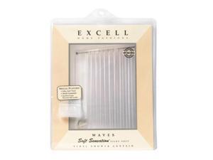 Ex-Cell 040O0-0695-961 Frosty Waves Soft Sensations Shower Curtain Ex-Cell 040O0-0695-961 Frosty Waves Soft Sensations Shower Curtain