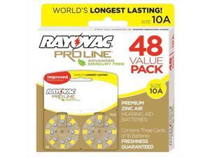 Rayovac Proline Advanced Mercury-Free Hearing Aid Batteries, Box - 48, Size 10A Rayovac Proline Advanced Mercury-Free Hearing Aid Batteries, Box - 48, Size 10A