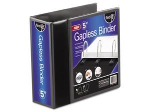 Gapless Loop Ring View Binder, 11 X 8-1/2, 5" Capacity, Black Gapless Loop Ring View Binder, 11 X 8-1/2, 5" Capacity, Black