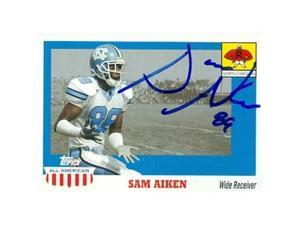 Sam Aiken autographed Football Card (North Carolina) 2003 Topps All American No.141 Rookie Sam Aiken autographed Football Card (North Carolina) 2003 Topps All American No.141 Rookie