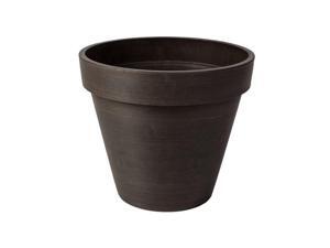Algreen 18135 12 x 14 x 14 in. Valencia Round Banded Planter Pot, Textured Brown Algreen 18135 12 x 14 x 14 in. Valencia Round Banded Planter Pot, Textured Brown