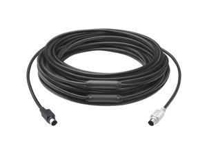 Logitech - Computer Accessories 939-001490 15m Mini-Din Cable for Group Conference Cable Accessory, Black