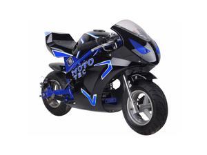 MotoTec MT-Gas-GT-Blue Gas Pocket Bike GT 49CC 2 Stroke - Blue