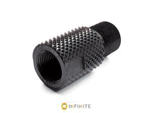 Infinite 1228-578-BS-K 0.5-28 to 0.578-28 Right Hand Thread Adapter - Knurled Infinite 1228-578-BS-K 0.5-28 to 0.578-28 Right Hand Thread Adapter - Knurled