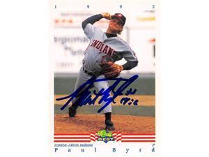 Autograph Warehouse 344333 Paul Byrd Autographed Baseball Card - Canton Akron Indians 1992 Classic Best No. 37 Minor League Rookie Autograph Warehouse 344333 Paul Byrd Autographed Baseball Card - Canton Akron Indians 1992 Classic Best No. 37 Minor League Rookie