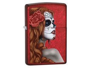 Zippo 28830 Day of The Dead Zombie Woman Candy Apple Red Full Size Lighter Zippo 28830 Day of The Dead Zombie Woman Candy Apple Red Full Size Lighter