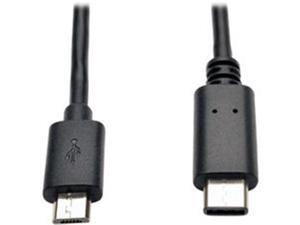 TRIPP LITE U040-006-MICRO USB 2.0 HI-SPEED CABLE MICRO-B MALE TO USB-C MALE 6FT TRIPP LITE U040-006-MICRO USB 2.0 HI-SPEED CABLE MICRO-B MALE TO USB-C MALE 6FT