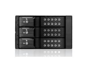 iStarUSA BPN-DE230SS-BLACK 2x5.25 in. to 3x3.5 in. SAS-SATA 6.0 Gb-s Trayless Hot-Swap Cage - Black Handle iStarUSA BPN-DE230SS-BLACK 2x5.25 in. to 3x3.5 in. SAS-SATA 6.0 Gb-s Trayless Hot-Swap Cage - Black Handle