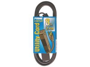 Prime EC850608 3-Outlet Utility Extension Cord, Brown Prime EC850608 3-Outlet Utility Extension Cord, Brown