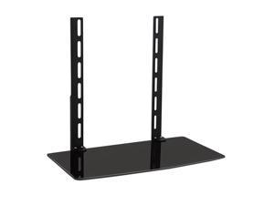 Mount-It! TV Wall Mount Shelf Bracket Under TV | AV Components Shelf | For Screens with 400x400mm VESA | Black